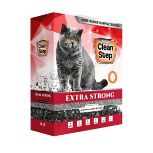 Clean Step Extra Strong Aktif Karbonlu Kokusuz Topaklanan Kedi Kumu 10 LT