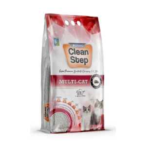 Clean Step Multi-Cat Gri Aktif Karbonlu Topaklanan Kedi Kumu 10 LT